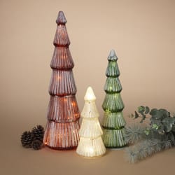 Gerson Multicolored Mercury Holiday Trees Table Decor