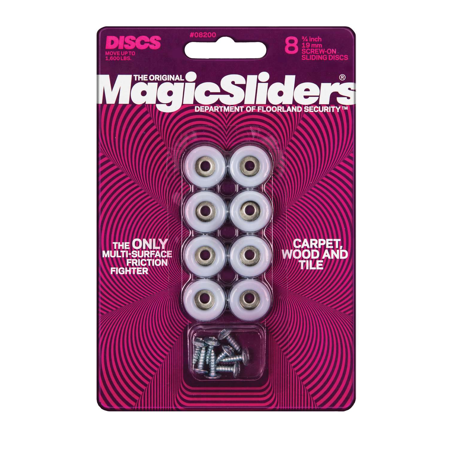 Magic Sliders Gray Plastic Floor Slide 8 pk Ace Hardware