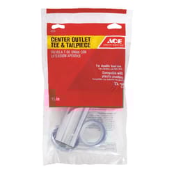 Ace 1-1/2 in. D Brass Center Outlet Tee and Tailpiece