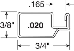 Prime-Line Aluminum .020 in. W X 146 in. L Screen Frame 1 pk