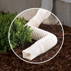 Amerimax Flex-A-Spout 4.5 in. H X 4.5 in. W X 55 in. L White Vinyl Downspout Extension