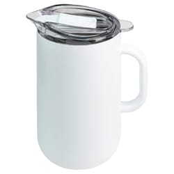Served 2 L White Icing Insulated Pitcher Stainless Steel