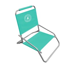 Caribbean Joe Galvanized Silver Steel Frame Foldable Lounge Chair