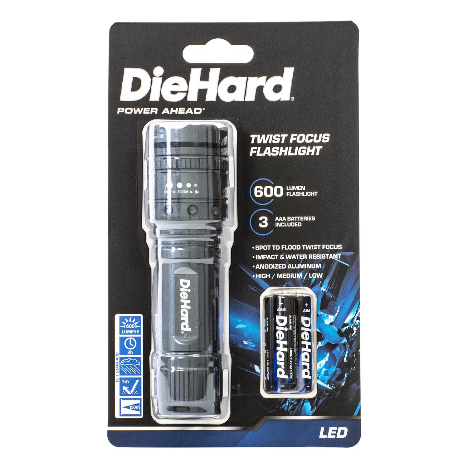 Photos - Torch Die Hard Dorcy DieHard 600 lm Gray LED Flashlight AAA Battery 41-6121 