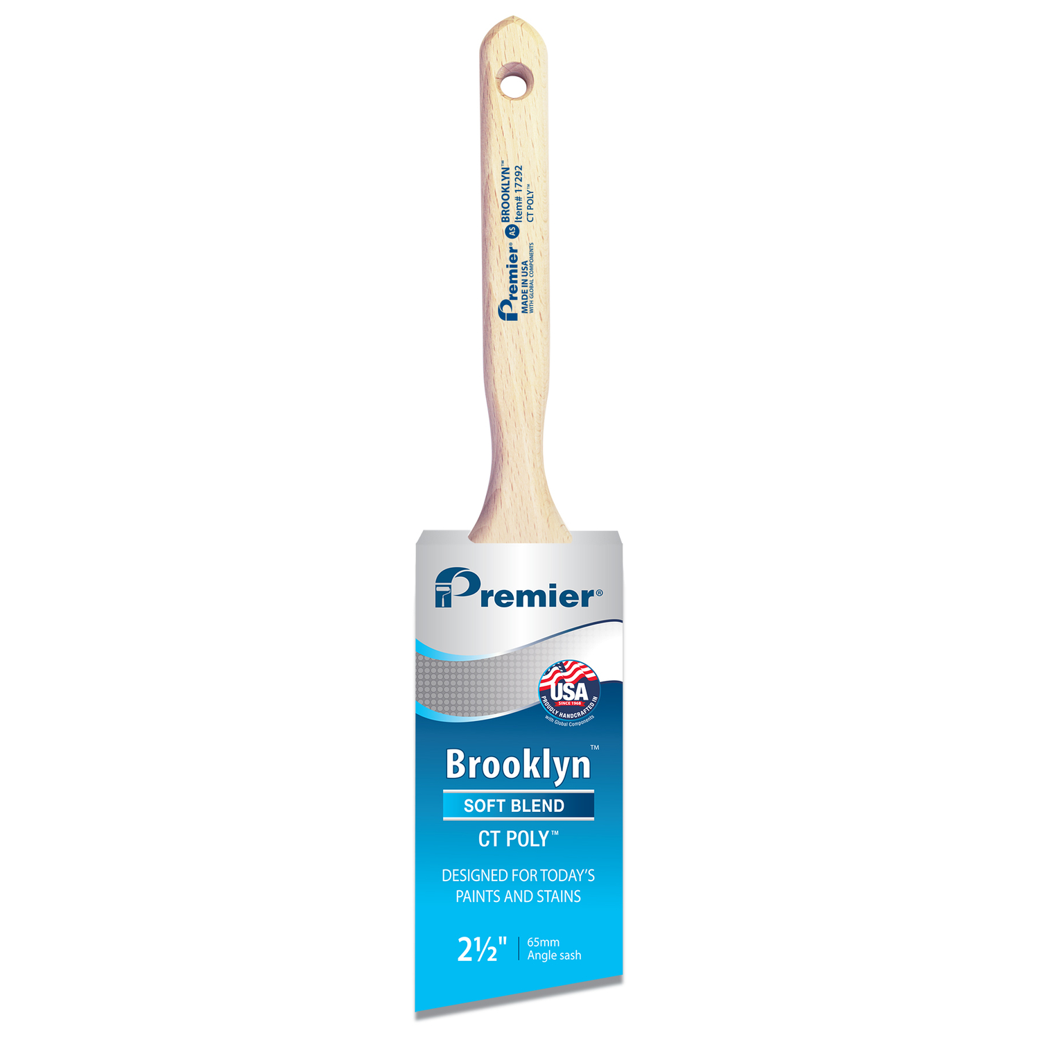 Photos - Putty Knife / Painting Tool Premier Brooklyn 2-1/2 in. Soft Angle Paint Brush 17292 