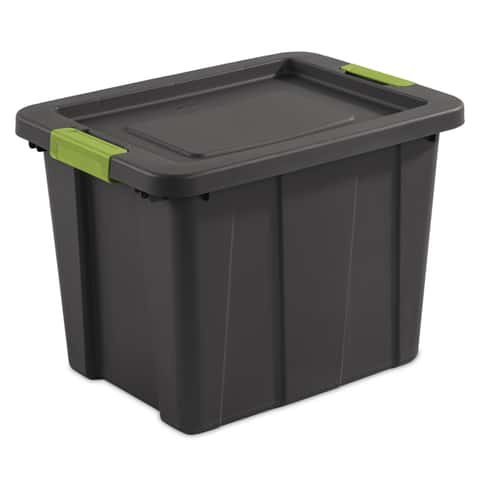 Sterilite 18 gal Gray Storage Tote 16-1/8 in. H X 23-1/2 in. W X 18-3/8 in.  D Stackable - Ace Hardware