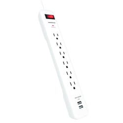 Prime 5-Outlet Small Appliance Surge Protector - White, 1 ct