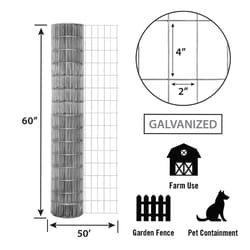 Garden Craft 60 in. H X 50 ft. L Steel Welded Wire Fence 2 in.