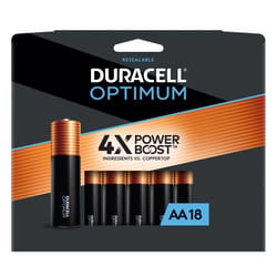 Duracell Optimum AA Alkaline Batteries 18 pk Carded