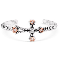 Montana Silversmiths Women's Faith In My Heart Cuff Silver Bracelet One Size Fits Most