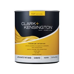 Clark+Kensington Flat Tint Base Ultra White Base Paint + Primer Interior 1 qt