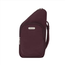 Travelon Small Nylon Dark Bordeaux Crossbody Bag