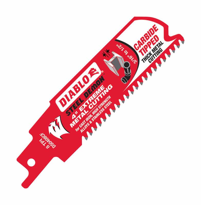 Diablo Steel Demon 4 in. BiMetal Reciprocating Saw Blade 8 TPI 1 pc