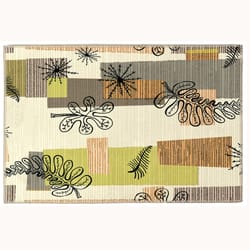 Homefires 3 in. W X 5 in. L Multi-Color 50's Mod Fern Polyester Accent Rug