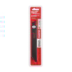 Milwaukee SAWZALL 6 in. Carbide Grit Carbide-Grit Reciprocating Saw Blade Multi TPI 3 pk
