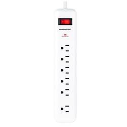 Monster Just Power It Up 4 ft. L 6 outlets Surge Protector White 1080 J