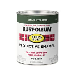 Rust-Oleum Stops Rust Satin Hunter Green Protective Paint 1 qt