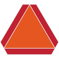 HILLMAN English Orange/Red Slow Moving Vehicle Sign 14 in. H X 16 in. W