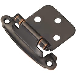 Hickory Hardware 1.9 in. W X 2.63 in. L Oil Rubbed Bronze Steel Self-Closing Hinge 2 pk