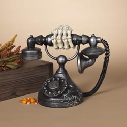 Gerson Halloween Antique Telephone with Skeleton Hand Resin 1 pc