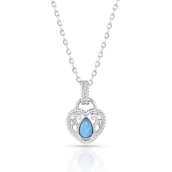 Montana Silversmiths Women's Gleeful Heart Silver Necklace Water Resistant