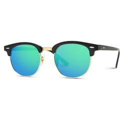 WearMe Pro Black Frame Green Lens Sunglasses