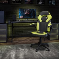 Flash Furniture X10 Green Leather/Mesh Office Chair