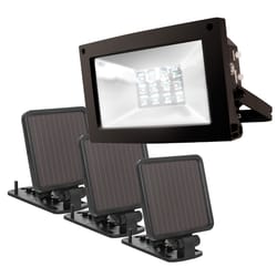 Maxsa Dusk to Dawn Solar Powered LED Black Floodlight