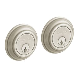 Baldwin Estate Satin Nickel Brass Double Cylinder Deadbolt