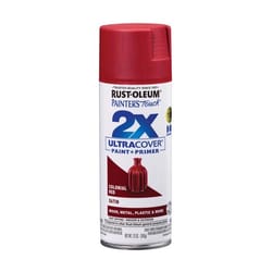 Rust-Oleum Painter's Touch 2X Ultra Cover Satin Colonial Red Paint+Primer Spray Paint 12 oz