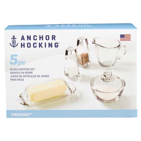 Anchor Hocking Presence Party Bowl with White Plastic Lid