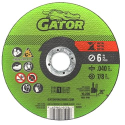 Gator 6 in. D X 7/8 in. Aluminum Oxide Metal Cutting Wheel 1 pk