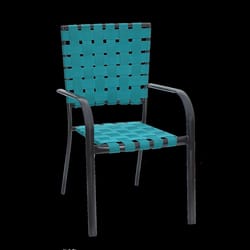 RIO Brands Hadley Black Steel Frame Bistro Chair Teal