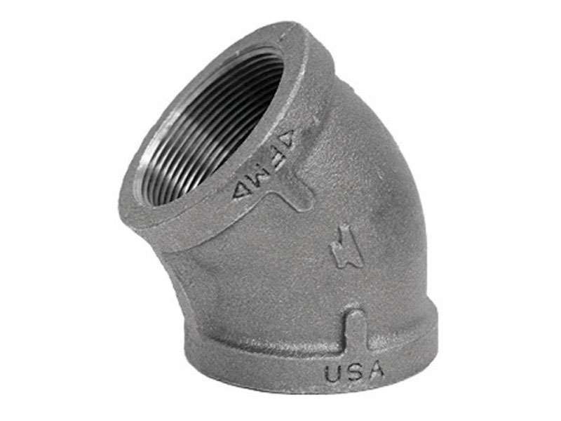 Anvil 3/8 in. FPT X 3/8 in. D FPT Black Malleable Iron 45 Degree Elbow ...
