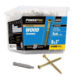 HILLMAN Power Pro No. 9 in. X 3 in. L Bronze Star Flat Head Premium Deck Screws 5 lb 373 pk