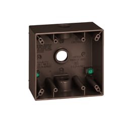 Sigma Engineered Solutions New Work 31 cu in Square Metallic 2 gang Weatherproof Box Bronze