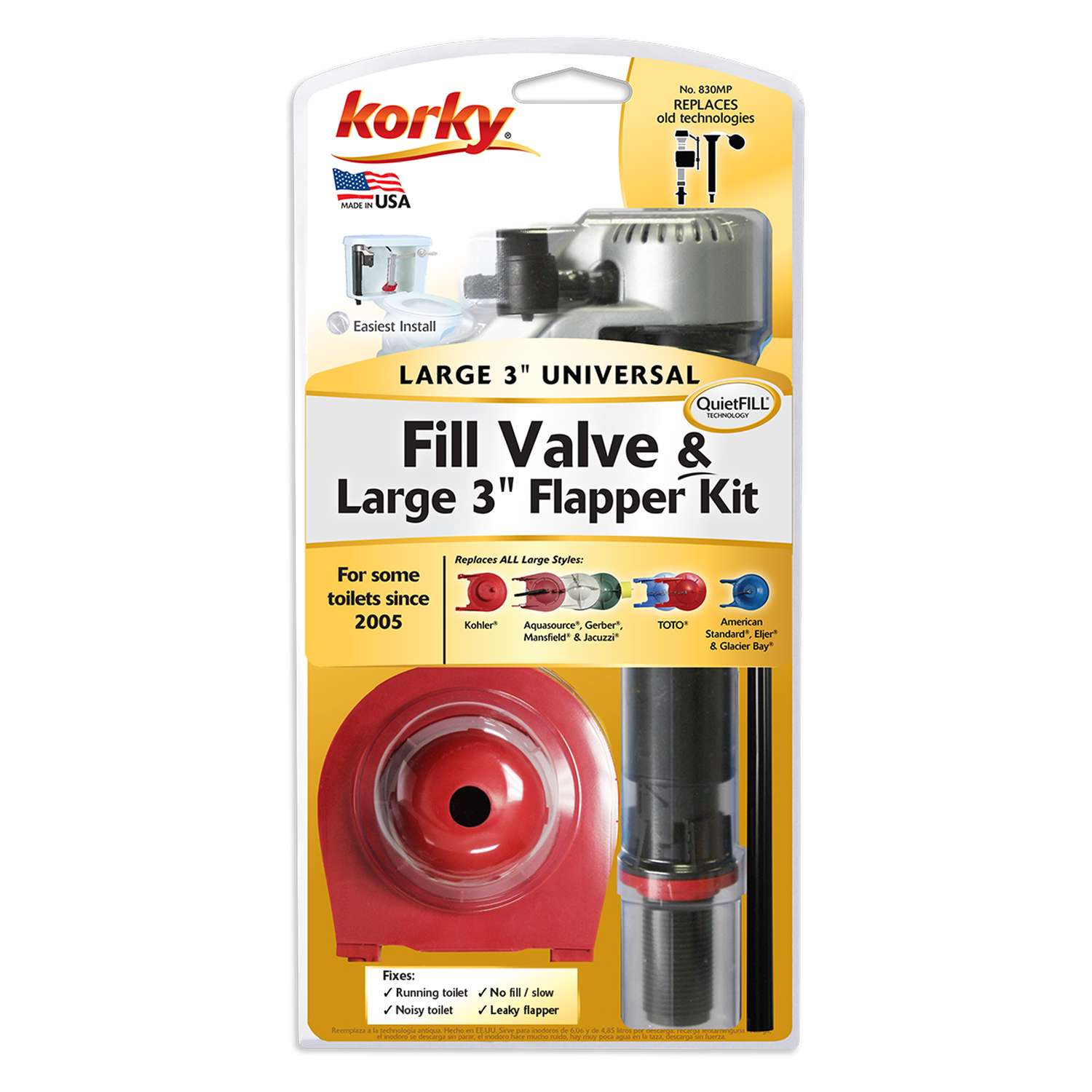 korky fill valve not shutting off