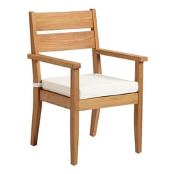 Linon Home Decor Laurita Natural Wood Frame Modern Dining Chair White