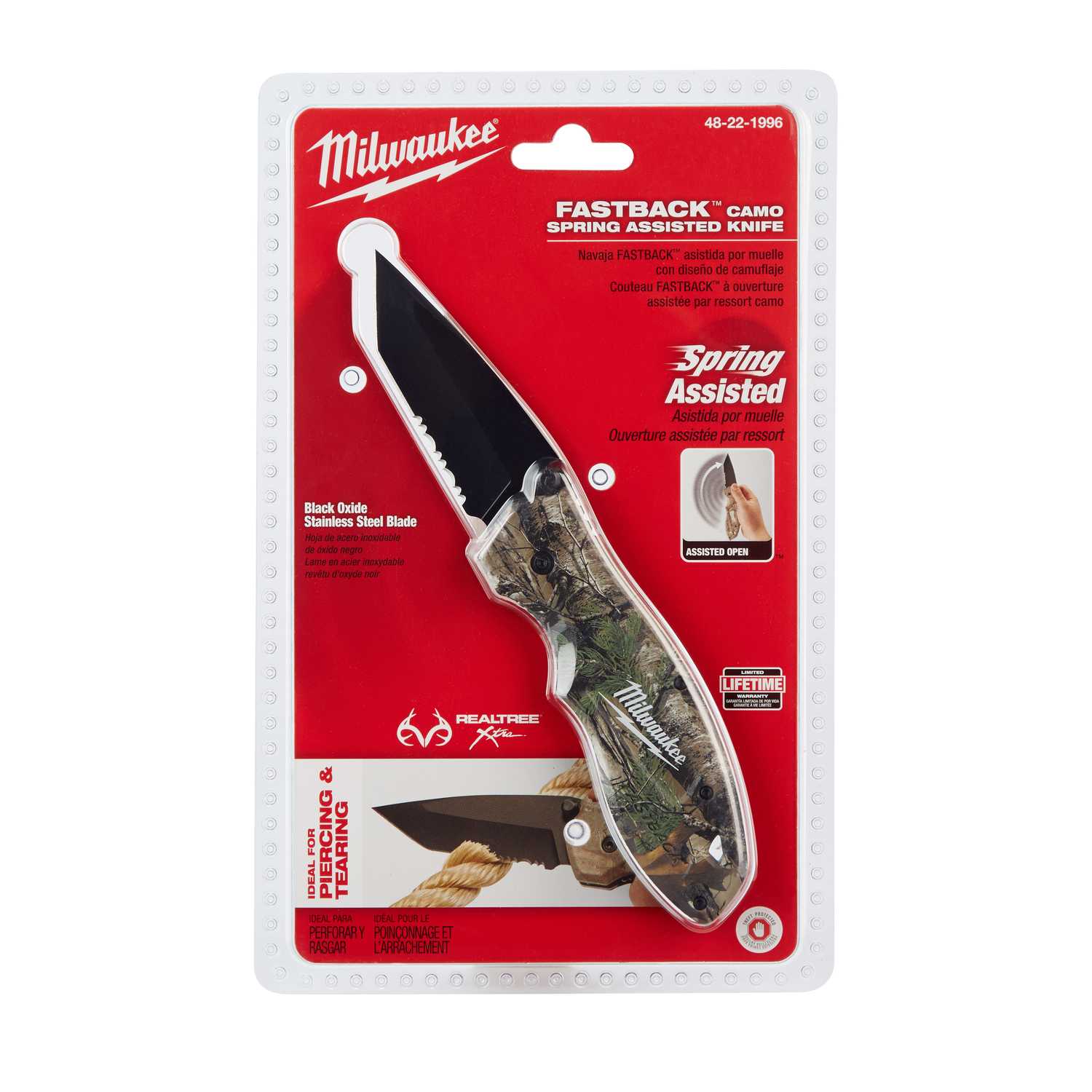 Milwaukee Fastback 73/4 in. Flip Spring Assisted Pocket Knife