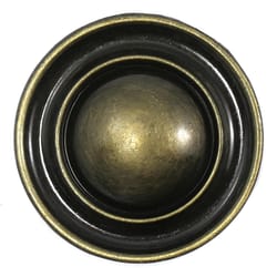 Laurey Classic Traditions Ambassador Round Cabinet Knob 1-1/2 in. D 0.6 in. Antique Brass 1 pk