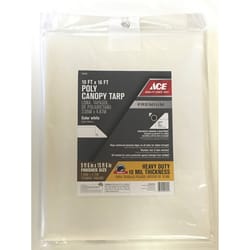 Ace 10 ft. W X 16 ft. L Heavy Duty Polyethylene Canopy Tarp White
