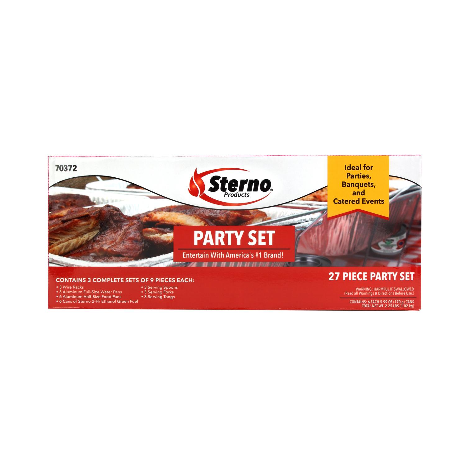 Sterno Buffet Kit 10.25 in. H X 13.50 in. W X 23.63 in. L 27 pc Uae Electronic uaeelectronic.com