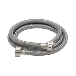 Fluidmaster 3/4 in. Hose X 3/4 in. D Hose 60 in. Braided Stainless Steel Washing Machine Supply Line