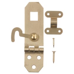 Ace Satin Brass Brass Decorative Hasp w/Hooks 0.8 in. 2-3/4 in. 1 pk