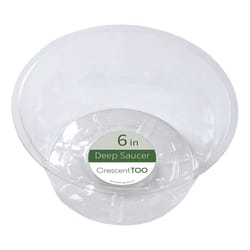 Crescent Garden 2.9 in. H X 6 in. D Plastic Deep Plant Saucer Clear