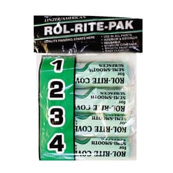 Linzer Rol-Rite-Pak Polyester 9 in. W X 3/8 in. Regular Paint Roller Cover 4 pk