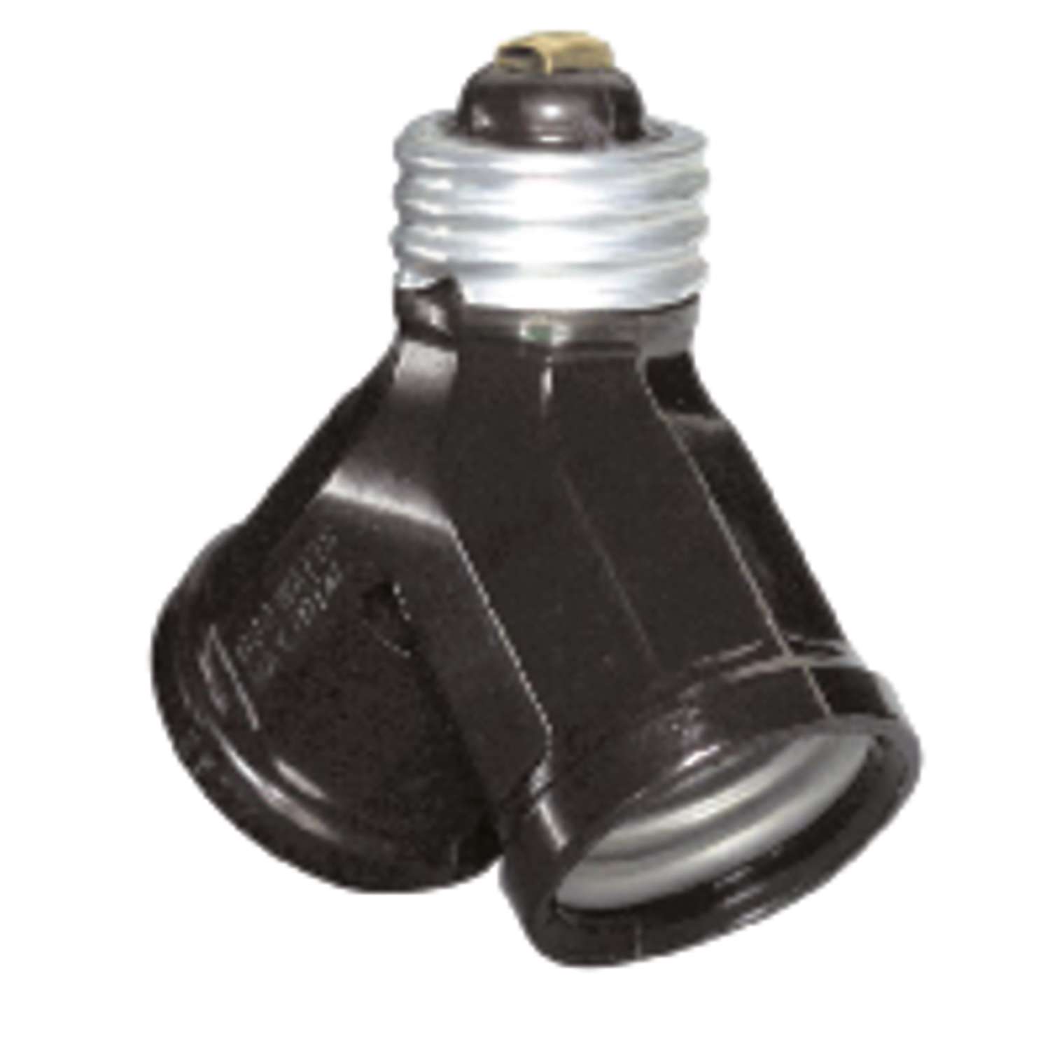 Leviton Plastic Medium Base Twin Light Socket Adapter 1 pk Ace Hardware