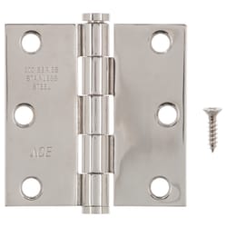 Ace 3 in. L Stainless Steel Residential Door Hinge 1 pk