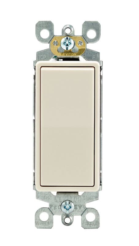 Leviton Decora 15 amps Single Pole Rocker AC Quiet Switch Light Almond 10 pk - 05601-2TM - Electrical Switches  sku 05601-2TM