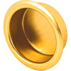 Prime-Line 0.8 in. L Brass-Plated Gold Steel Flush Mortise Finger Pull